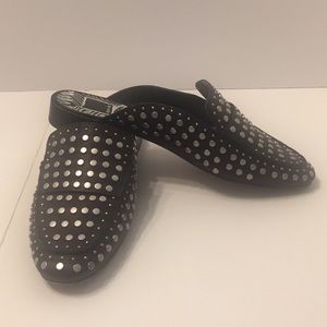 Studded Dolce Vita  black leather mules size 8.